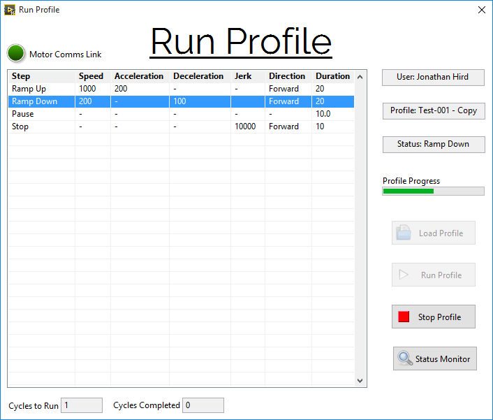 Figure 5 – Profile Editor and Step Editor